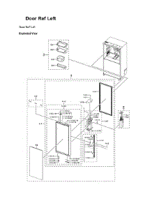 Left Refrigerator Door Parts parts for Samsung Bottom-Mount Refrigerator RF30BB6200QL/AA-00 from AppliancePartsPros.com