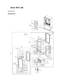 Left Refrigerator Door Parts parts for Samsung Bottom-Mount Refrigerator RF30BB69006M/AA-00 from AppliancePartsPros.com