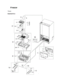 Freezer Parts parts for Samsung Bottom-Mount Refrigerator RF30BB6900AC/AA-00 from AppliancePartsPros.com