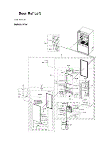 Left Refrigerator Door Parts parts for Samsung Bottom-Mount Refrigerator RF30BB6900AW/AA-00 from AppliancePartsPros.com