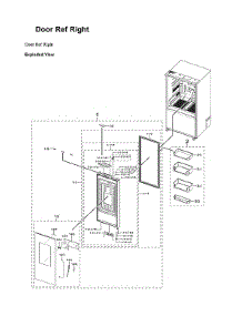 Right Refrigerator Door Parts parts for Samsung Bottom-Mount Refrigerator RF30BB6900AW/AA-00 from AppliancePartsPros.com