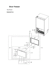 Freezer Door Parts parts for Samsung Bottom-Mount Refrigerator RF30BB6900AW/AA-00 from AppliancePartsPros.com