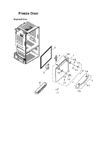 Freezer Door Parts parts for Samsung Bottom-Mount Refrigerator RF323TEDBBC/AA-00 from AppliancePartsPros.com