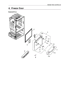 Freezer Door parts for Samsung Bottom-Mount Refrigerator RF323TEDBSR/AA-00 from AppliancePartsPros.com