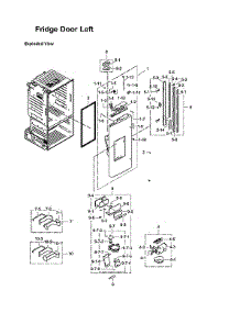 Left Refrigerator Door Parts parts for Samsung Bottom-Mount Refrigerator RF323TEDBWW/AA-00 from AppliancePartsPros.com