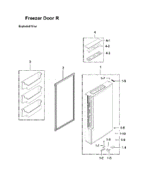Right Freezer Door Parts parts for Samsung Bottom-Mount Refrigerator RF34H9960S4/AA-07 from AppliancePartsPros.com