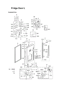 Left Refrigerator Door Parts parts for Samsung Bottom-Mount Refrigerator RF34H9960S4/AA-07 from AppliancePartsPros.com