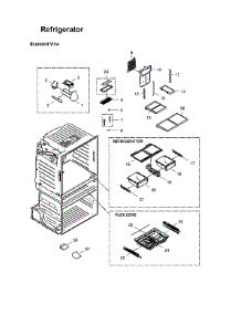 Refrigerator Parts parts for Samsung Bottom-Mount Refrigerator RF4287AARS/XAA-00 from AppliancePartsPros.com