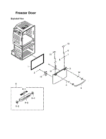 Freezer Door Parts parts for Samsung Bottom-Mount Refrigerator RF4287AARS/XAA-00 from AppliancePartsPros.com