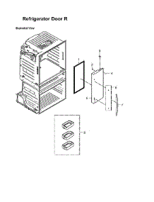 Right Refrigerator Door Parts parts for Samsung Bottom-Mount Refrigerator RF4287AARS/XAA-00 from AppliancePartsPros.com