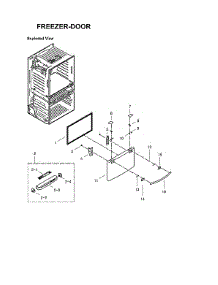 Freezer Door Parts parts for Samsung Bottom-Mount Refrigerator RF4287HARS/XAC-00 from AppliancePartsPros.com