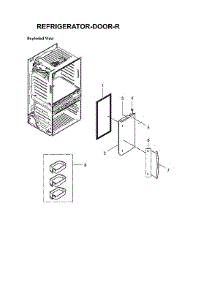 Right Refrigerator Door Parts parts for Samsung Bottom-Mount Refrigerator RF4287HARS/XAC-00 from AppliancePartsPros.com