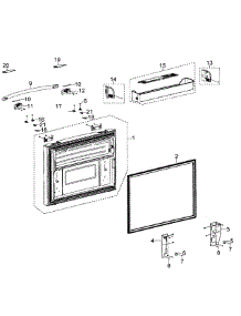 Freezer Door parts for Samsung Bottom-Mount Refrigerator RFG297AAPN/XAA-00 from AppliancePartsPros.com