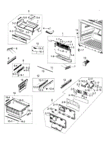 Freezer parts for Samsung Bottom-Mount Refrigerator RFG298AABP/XAA-00 from AppliancePartsPros.com