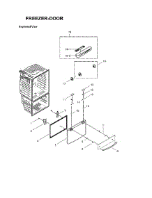Freezer Door Parts parts for Samsung Bottom-Mount Refrigerator RFG29THDBP/XAA-00 from AppliancePartsPros.com