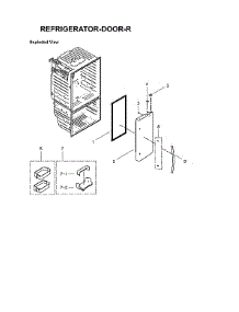 Right Refrigerator Door Parts parts for Samsung Bottom-Mount Refrigerator RFG29THDBP/XAA-00 from AppliancePartsPros.com
