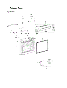 Freezer Door Parts parts for Samsung Bottom-Mount Refrigerator RFG29THDWP/XAA-00 from AppliancePartsPros.com