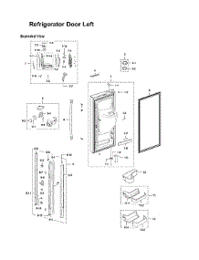 Left Refrigerator Door Parts parts for Samsung Bottom-Mount Refrigerator RFG29THDWP/XAA-00 from AppliancePartsPros.com