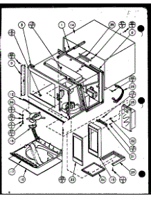 Cabinet Parts parts for Amana Microwave RFS10-P7787203M from AppliancePartsPros.com