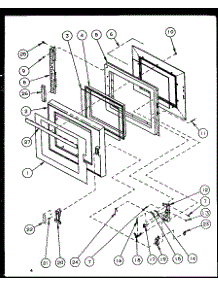 Door parts for Amana Microwave RFS10B-P1156004M from AppliancePartsPros.com