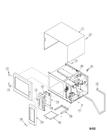 Outer Case parts for Amana Microwave RFS10SW2-P1327709M from AppliancePartsPros.com
