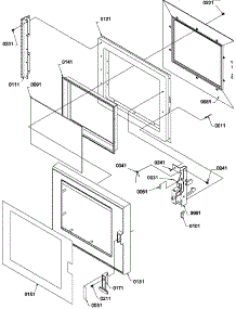 Door parts for Amana Microwave RFS11BT-P1300303M from AppliancePartsPros.com