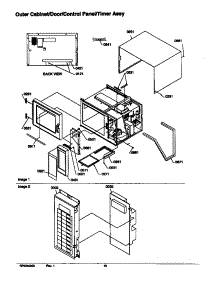 Outer Cabinet / Door / Control Panel / Timer Assy parts for Amana Microwave RFS11MP2-P1312009M from AppliancePartsPros.com