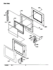 Door Assy parts for Amana Microwave RFS11MP2-P1312009M from AppliancePartsPros.com