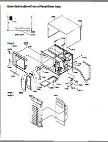 Outer Cabinet / Door / Control Panel / Timer Assy parts for Amana Microwave RFS59MP/P1300102MX from AppliancePartsPros.com