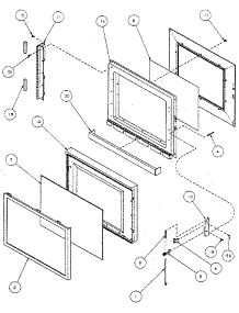 Door parts for Amana Countertop Microwave RG358P from AppliancePartsPros.com