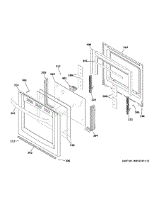 Door Parts parts for Hot Point Gas Range RGAS300DM1WW from AppliancePartsPros.com