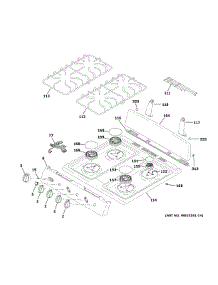 Control Panel & Cooktop parts for Hot Point Gas Range RGAS300DM2WW from AppliancePartsPros.com