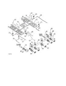 Upper Gas Train parts for Dcs Gas Range RGB-305 from AppliancePartsPros.com