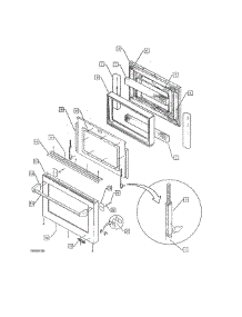Oven Door parts for Dcs Gas Range RGB-305 from AppliancePartsPros.com
