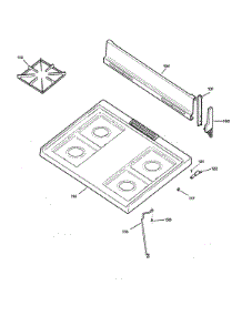 Cooktop parts for Hot Point Gas Range RGB508PEA1CT from AppliancePartsPros.com