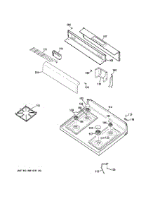 Control Panel & Cooktop parts for Hot Point Gas Range RGB526DEH1WW from AppliancePartsPros.com
