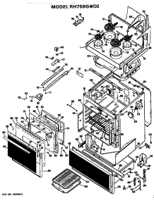 Main Body / Cooktop parts for Hot Point Range/Microwave Combo RH758G*D2 from AppliancePartsPros.com