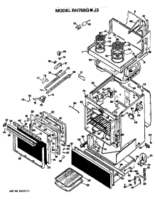 Main Body parts for Hot Point Electric Range RH758G*J3 from AppliancePartsPros.com