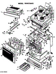 Range Assembly parts for Hot Point Electric Range RH967G*D1 from AppliancePartsPros.com