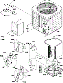 Outer Cabinet / Compressor / Tubing parts for Amana Central Air Conditioner RHA42A2B/P1180223C from AppliancePartsPros.com