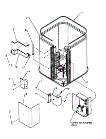 Cabinet Assembly parts for Amana Heating Cooling Combined Unit RHD18A2A/P1188001C from AppliancePartsPros.com