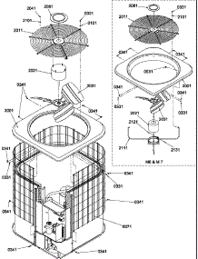 Outer Cabinet / Fan parts for Amana Heating Cooling Combined Unit RHE18A2A/P1219101C from AppliancePartsPros.com
