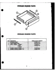 Storage Drawer Parts parts for Caloric Gas Range RHS353-OF from AppliancePartsPros.com