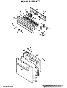 Controls And Door parts for Hot Point Electric Wall Oven RJ742*T7 from AppliancePartsPros.com