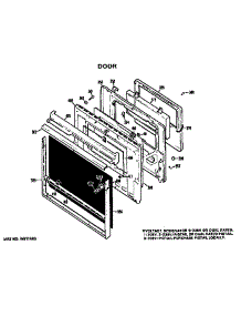 Door parts for Hot Point Electric Range RK747G*J4 from AppliancePartsPros.com