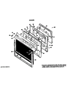 Door parts for Hot Point Range/Microwave Combo RK767G*D1 from AppliancePartsPros.com