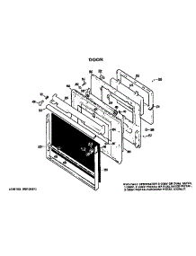 Door parts for Hot Point Electric Wall Oven RK767G*J1 from AppliancePartsPros.com