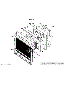 Door parts for Hot Point Electric Range RK767G*J3 from AppliancePartsPros.com
