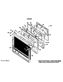 Door parts for Hot Point Electric Wall Oven RK777G*D2 from AppliancePartsPros.com