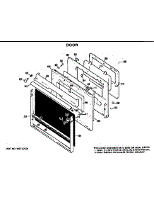 Door parts for Hot Point Electric Range RK777G*J3 from AppliancePartsPros.com